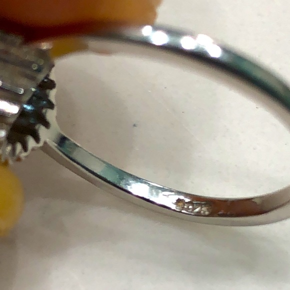 1.5 Ct Topaz & 14K White Gold Plated - Picture 4 of 4